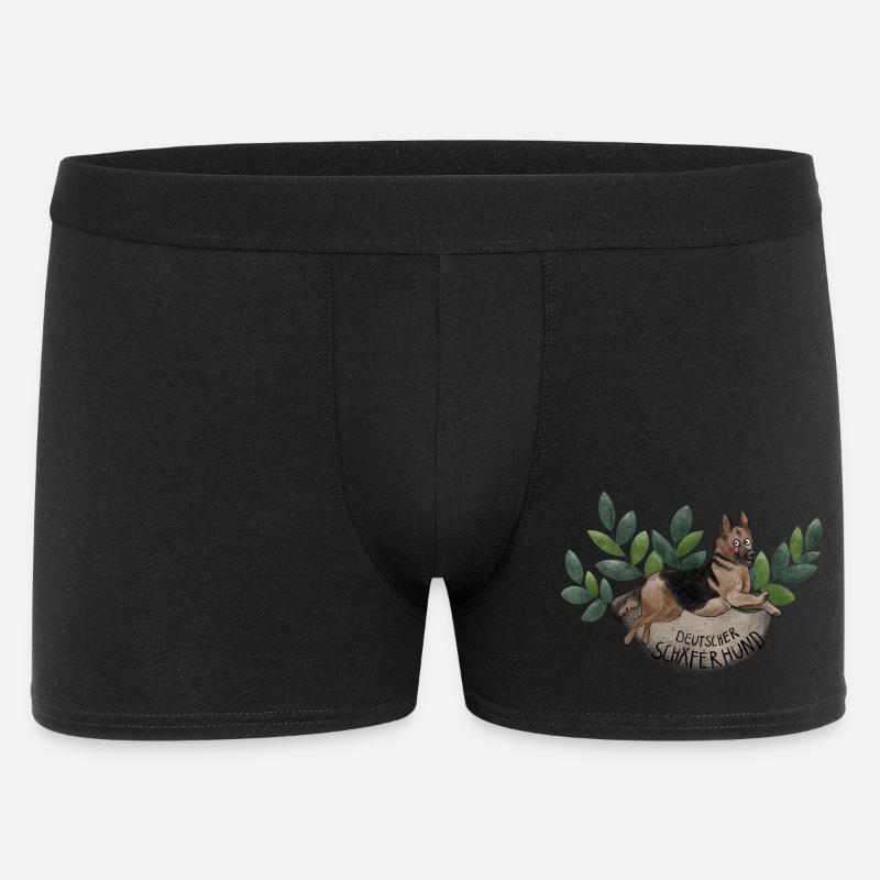 Deutscher Schäferhund Botanika - Männer Boxer Shorts - Schwarz
