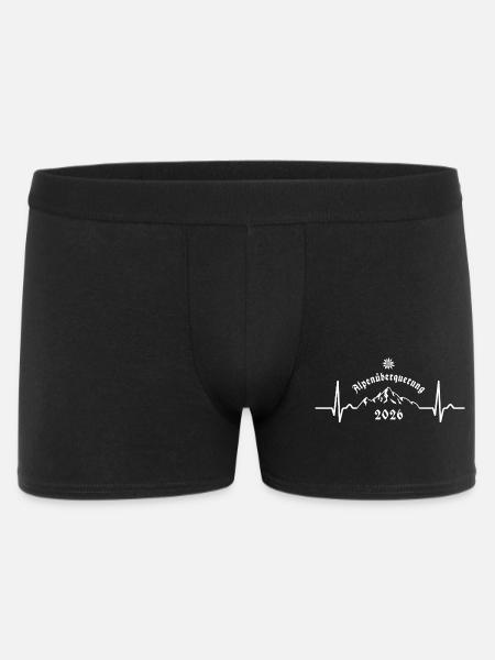 Alpenüberquerung 2026 Herzkurve Puls - Bayrisch - Männer Boxer Shorts - Schwarz