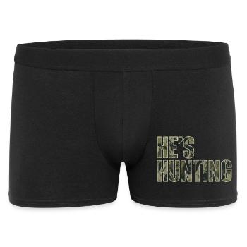 Il est la femme chasseuse d’un fier chasseur - Boxer Homme - noir - Devant