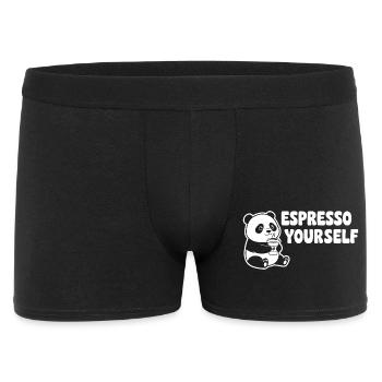 Panda Espresso Yourself Motif - Men's Boxer Shorts - black - Front
