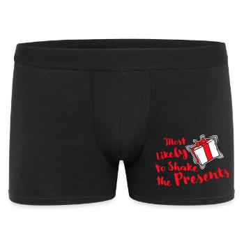 Most Likely to Shake the Presents Christmas Fun - Men's Boxer Shorts - black - Front