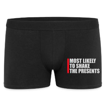 Most Likely to Shake the Presents Christmas Fun - Men's Boxer Shorts - black - Front