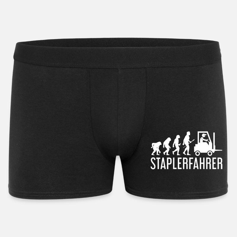 Staplerfahrer Evolution - Männer Boxer Shorts - Schwarz