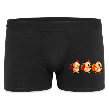 Bébé dinde de Thanksgiving - Boxer Homme - noir - Devant