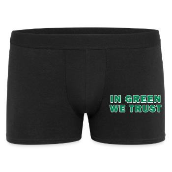En vert, nous avons confiance - Boxer Homme - noir - Devant