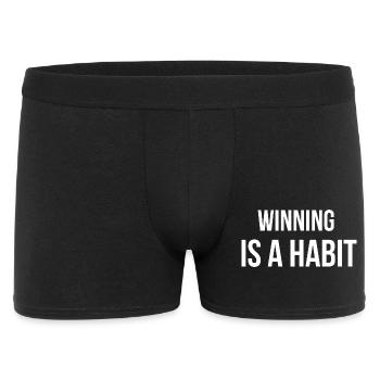 WINNING IS A HABIT. | Greyline Official - Männer Boxer Shorts - Schwarz - Vorne