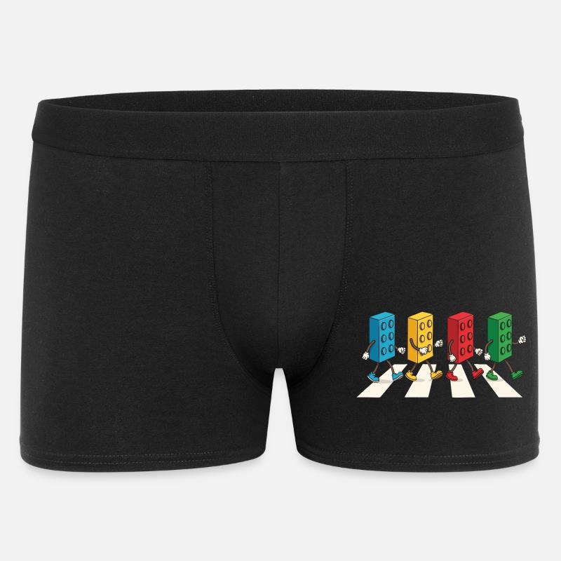 Zebra Made Of Bricks Creative Block Builder - Männer Boxer Shorts - Schwarz