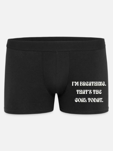 Je respire, c’est l’objectif aujourd’hui - Boxer Homme - noir