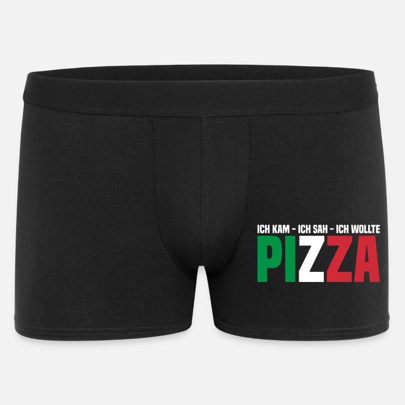 Pizza Essen - Männer Boxer Shorts - Schwarz