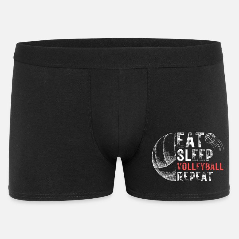 Manger dormir Volley-ball Répéter - Boxer Homme - noir