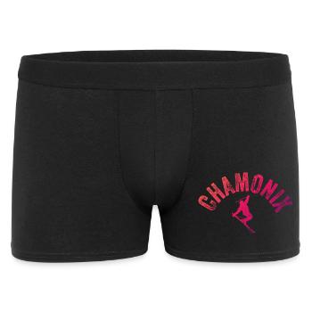 Chamonix Arch Skier Gradient - Männer Boxer Shorts - Schwarz - Vorne