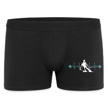 Silhouette de skieur hiver minimaliste - Boxer Homme - noir - Devant