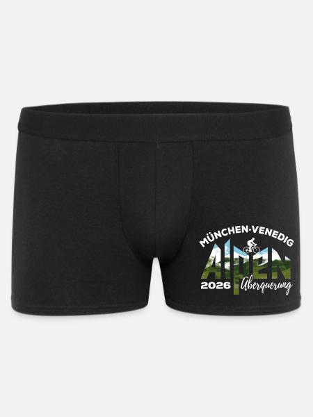 Alpenüberquerung 2026 München Venedig, Fahrrad - Männer Boxer Shorts - Schwarz