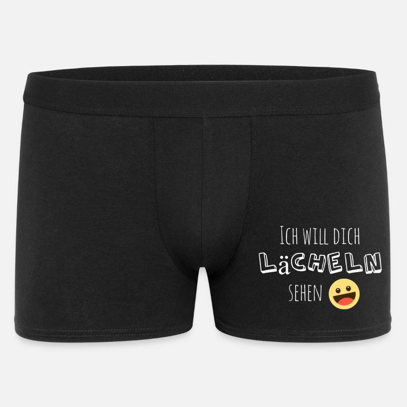 Ich will dich lächeln sehen - Männer Boxer Shorts - Schwarz