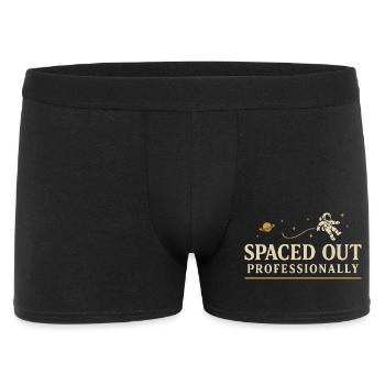 Spacecore Cosmic Humor Galaxy Universe Zitat - Männer Boxer Shorts - Schwarz - Vorne