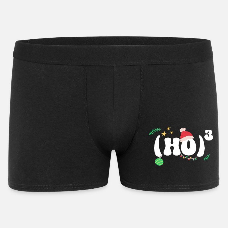 (HO)3 - Hohoho - Christmas Math - Men's Boxer Shorts - black