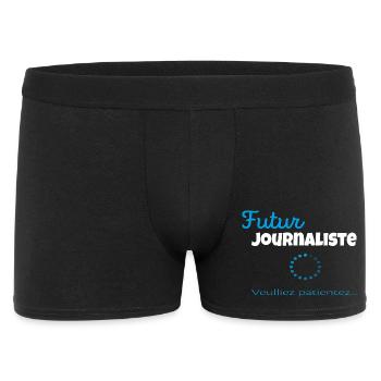 Future Journalist – Please Wait - Men's Boxer Shorts - black - Front
