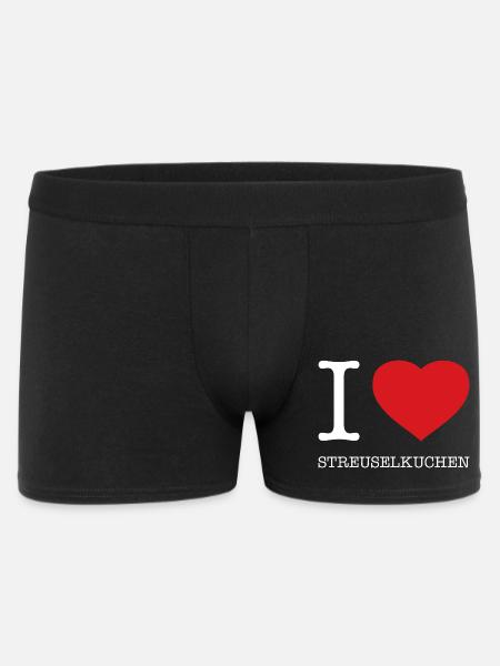 I love crumble cake - Men's Boxer Shorts - black
