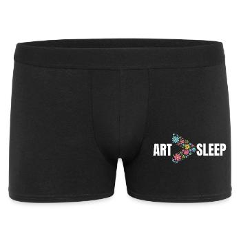 Floral Art > Sleep – Funny Artist T-Shirt - Men's Boxer Shorts - black - Front