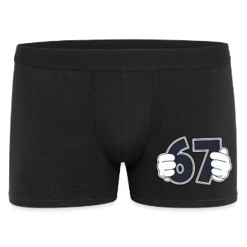Minimalist Fun Number 67 Graphic Design - Men's Boxer Shorts - black - Front