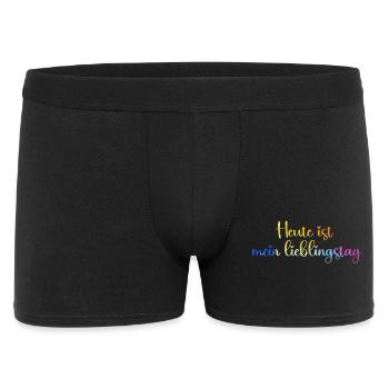 heute_ist_mein_lieblingstag_bunt_miz_herz_ - Men's Boxer Shorts - black - Front