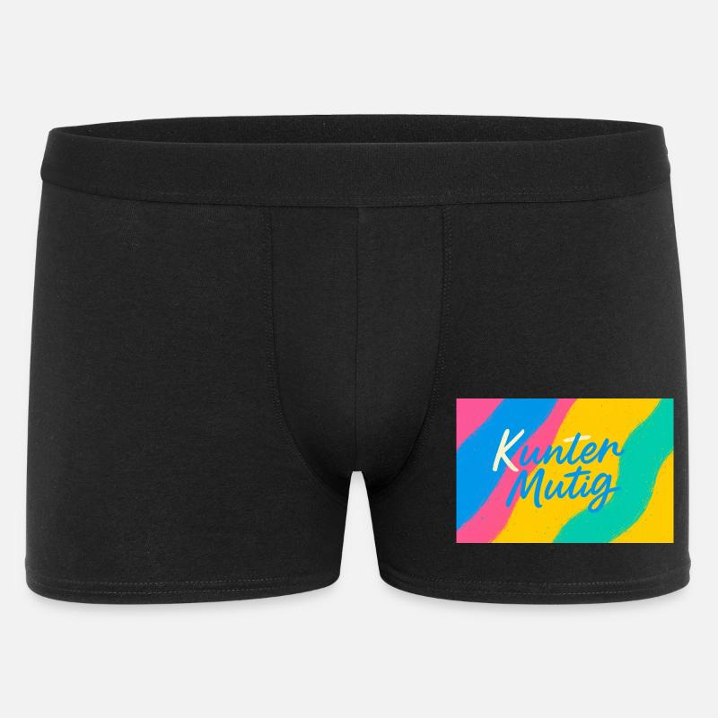 Kunter Mutig Farbexplosion - Männer Boxer Shorts - Schwarz