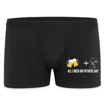 Funny Father's Day T-Shirt – Beer+Rest – Gift - Men's Boxer Shorts - black - Front