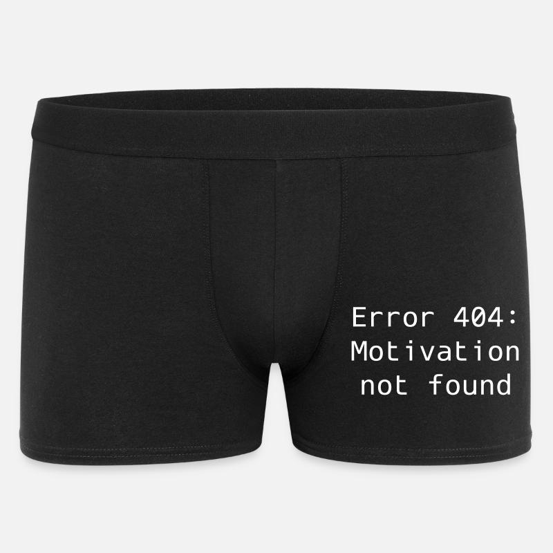 Fehler 404: Motivation nicht gefunden - Männer Boxer Shorts - Schwarz