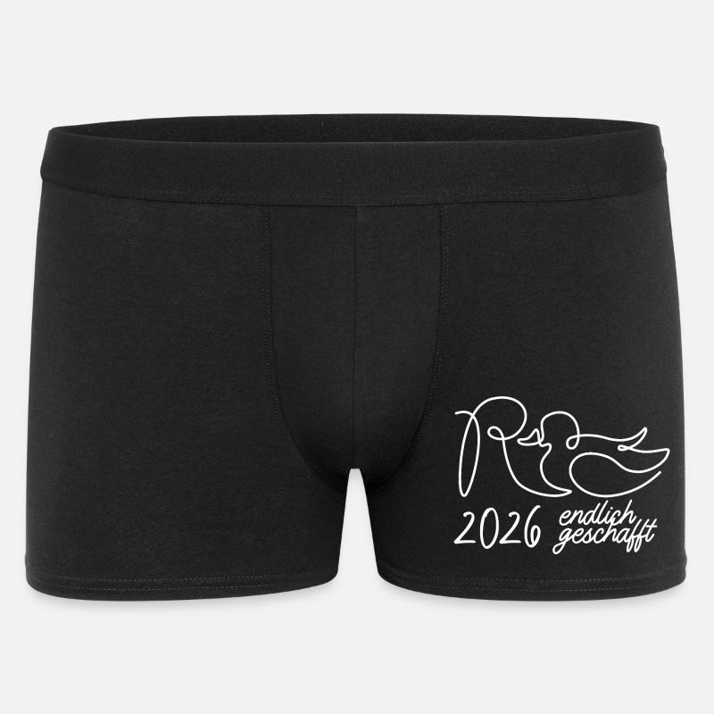 Rente eine Linie - 2026 Endlich geschafft - Männer Boxer Shorts - Schwarz