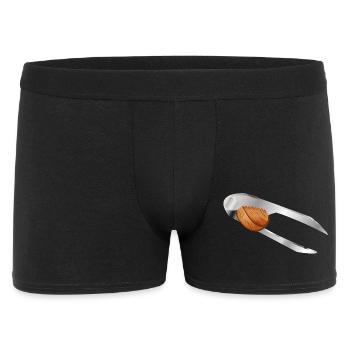 Walnut in a nutcracker – classic Christmas motif - Men's Boxer Shorts - black - Front