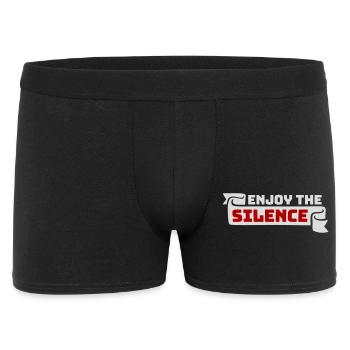 Enjoy The Silence Saying Calm Silence Introvert - Men's Boxer Shorts - black - Front
