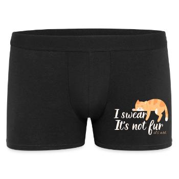 It's not fur, it's art – a funny red cat - Men's Boxer Shorts - black - Front