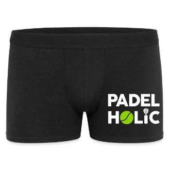 Lustiges Padel - PadelHolic - Männer Boxer Shorts - Schwarz - Vorne