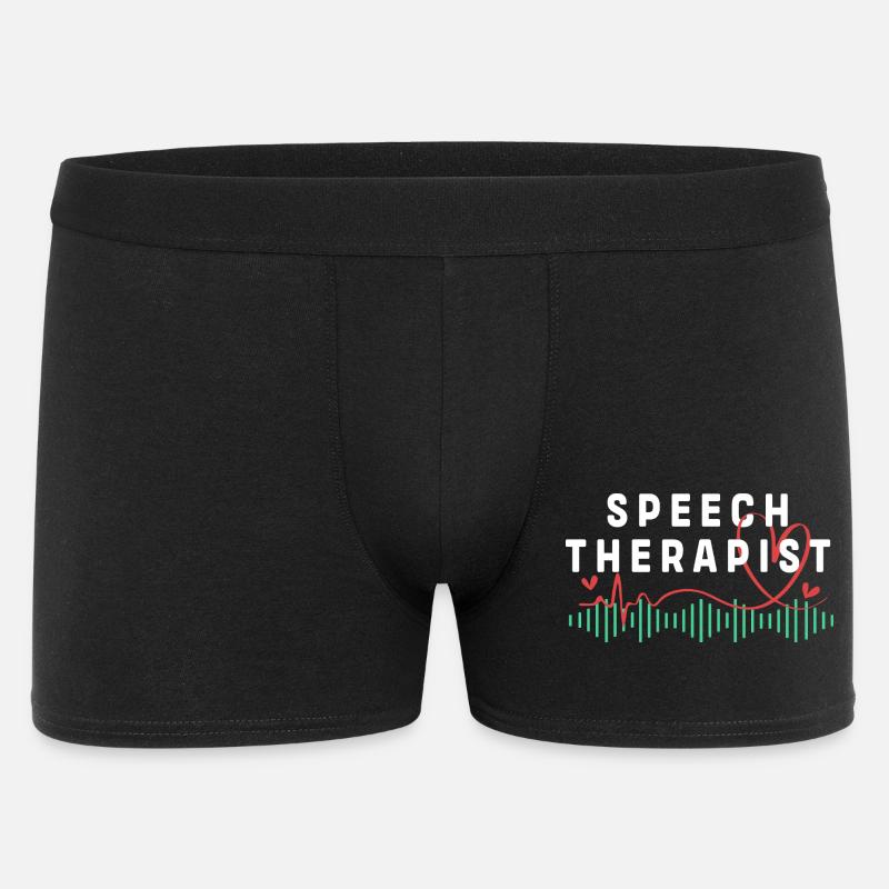 Sprachtherapeut Logopäde Logopädie - Männer Boxer Shorts - Schwarz