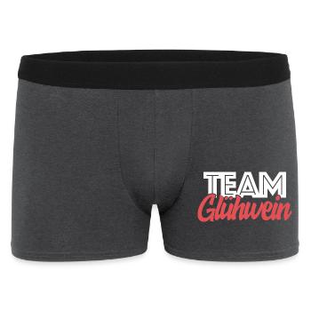 Team Glühwein Weihnachtsmarkt Weihnachten Spruch - Männer Boxer Shorts - Anthrazit - Vorne