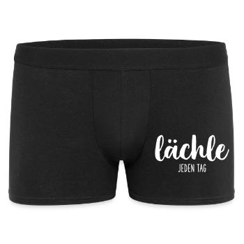 lächle jeden Tag Motivation - Männer Boxer Shorts - Schwarz - Vorne