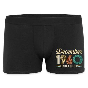 Décembre 1960 Anniversaire Vintage Rétro Cadeau - Boxer Homme - noir - Devant