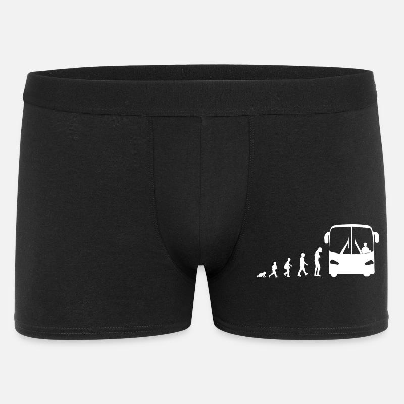 Evolution vom Baby zum Busfahrer - Männer Boxer Shorts - Schwarz