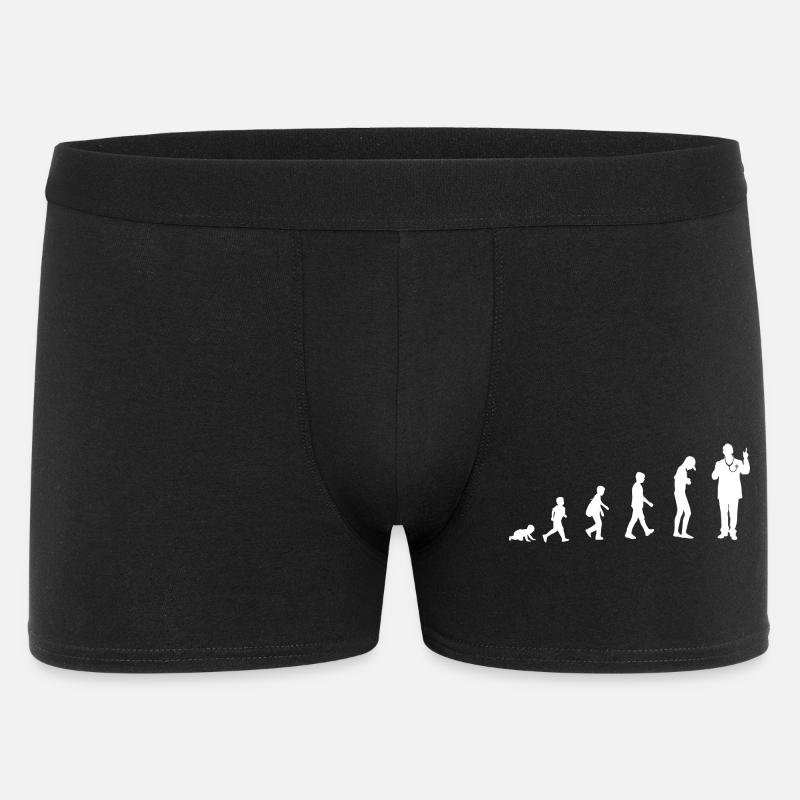 Evolution vom Baby zum Arzt - Männer Boxer Shorts - Schwarz