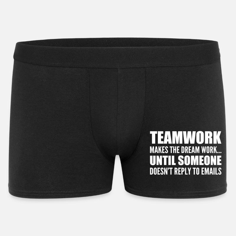Teamwork... without email response - Men's Boxer Shorts - black