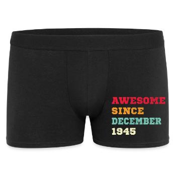 1945 Dezember Vintage Geburtstagsgeschenk - Männer Boxer Shorts - Schwarz - Vorne