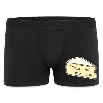 Humor Brie-Käse - Männer Boxer Shorts - Schwarz - Vorne