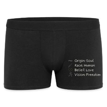 One Vision. One Freedom. One Humanity. - Men's Boxer Shorts - black - Front