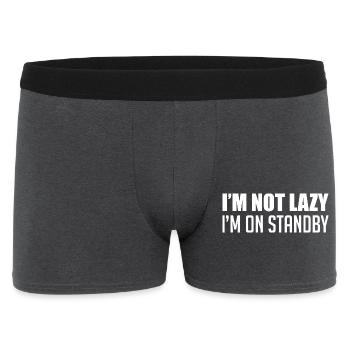 Je ne suis pas paresseux(se), je suis en veille - Boxer Homme - charbon - Devant