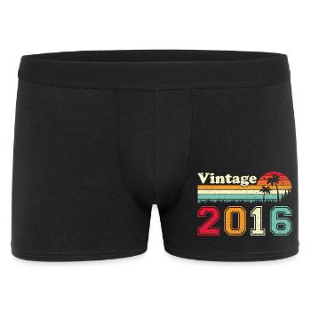 2016 Vintage Retro Birthday Gift - Men's Boxer Shorts - black - Front