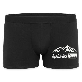 apres_ski_team_berge - Männer Boxer Shorts - Schwarz - Vorne