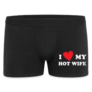 I love my hot wife - Men's Boxer Shorts - black - Front