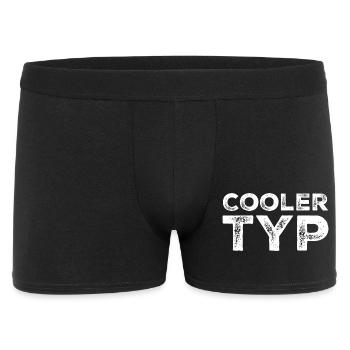 Cooler Typ Lustiger Spruch - Männer Boxer Shorts - Schwarz - Vorne