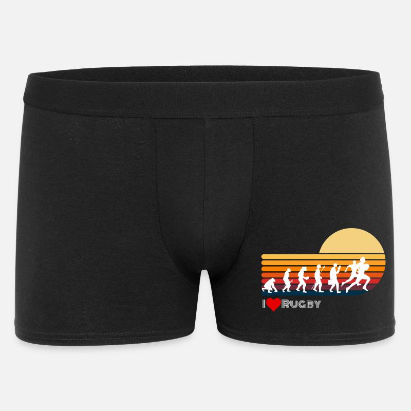 Rugby Retro Evolution Sunset - Men's Boxer Shorts - black