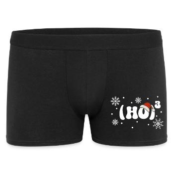 Ho Ho Ho - Santa Hat - Math - Christmas - Men's Boxer Shorts - black - Front